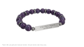 Positive Perspective Amethyst Stone Bracelet - Calmness - Flat Plate