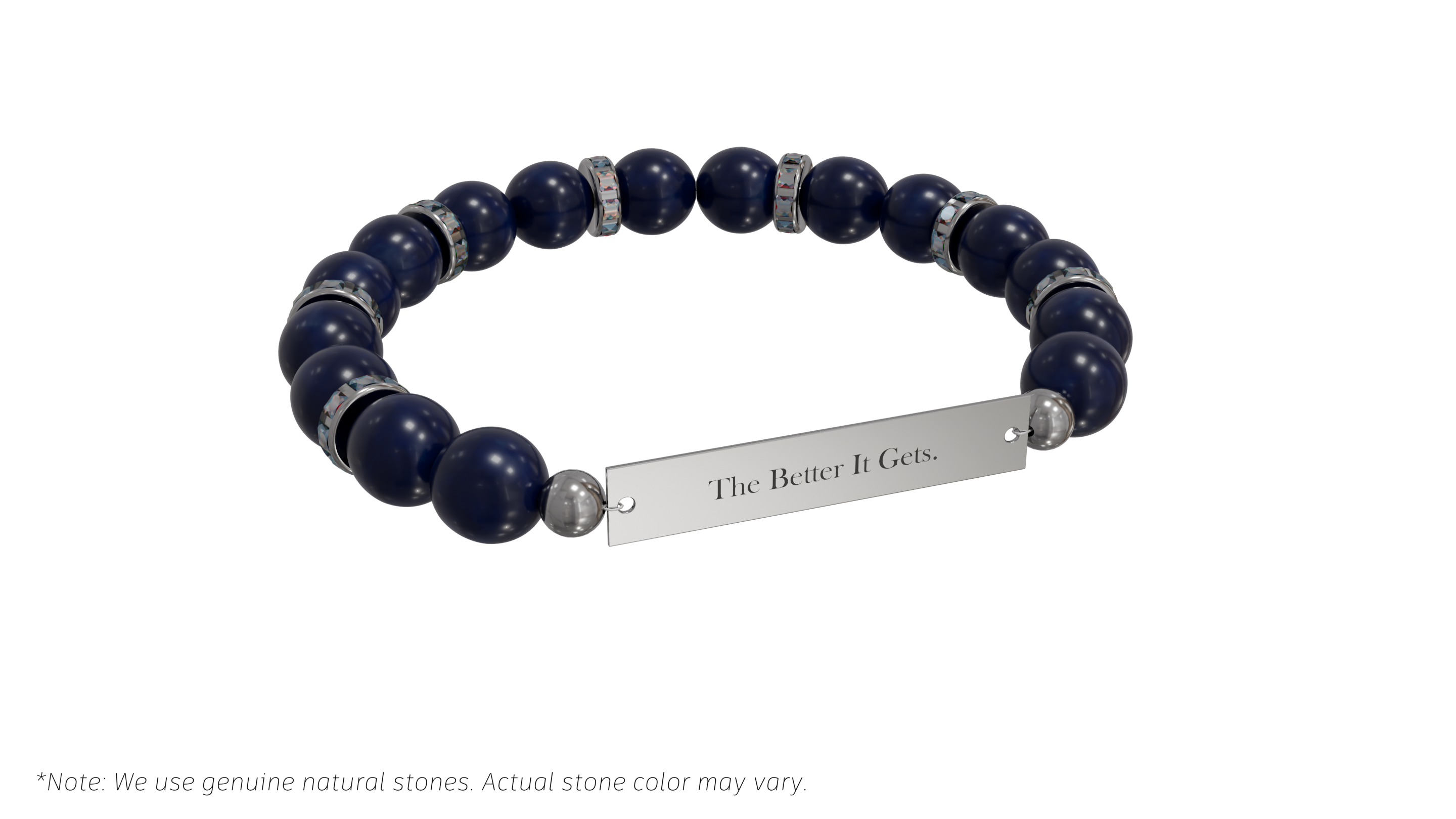 Positive Perspective Blue Aventurine Stone Bracelet-Focus