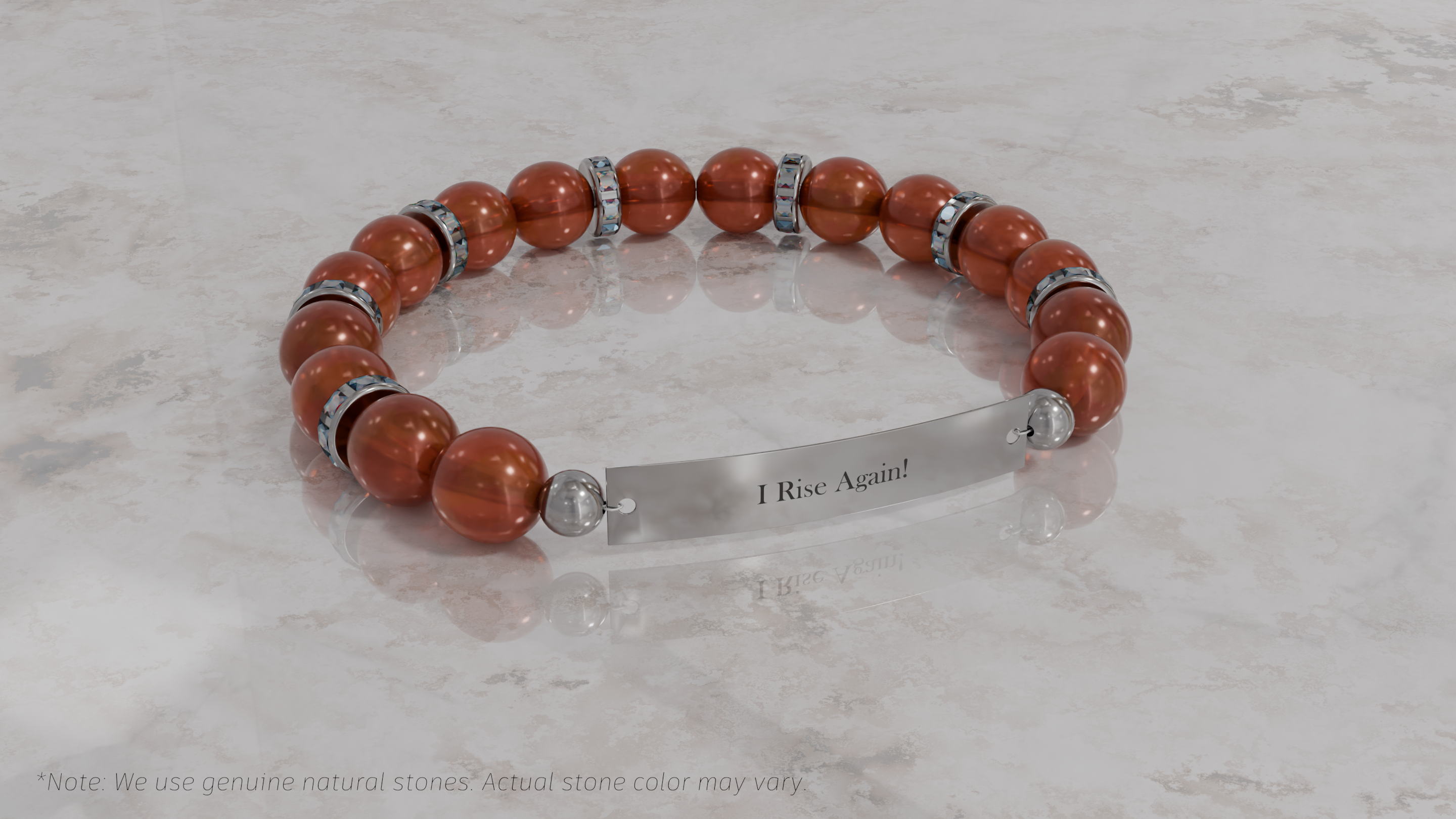 Positive Perspective Carnelian Stone Bracelet-Confidence