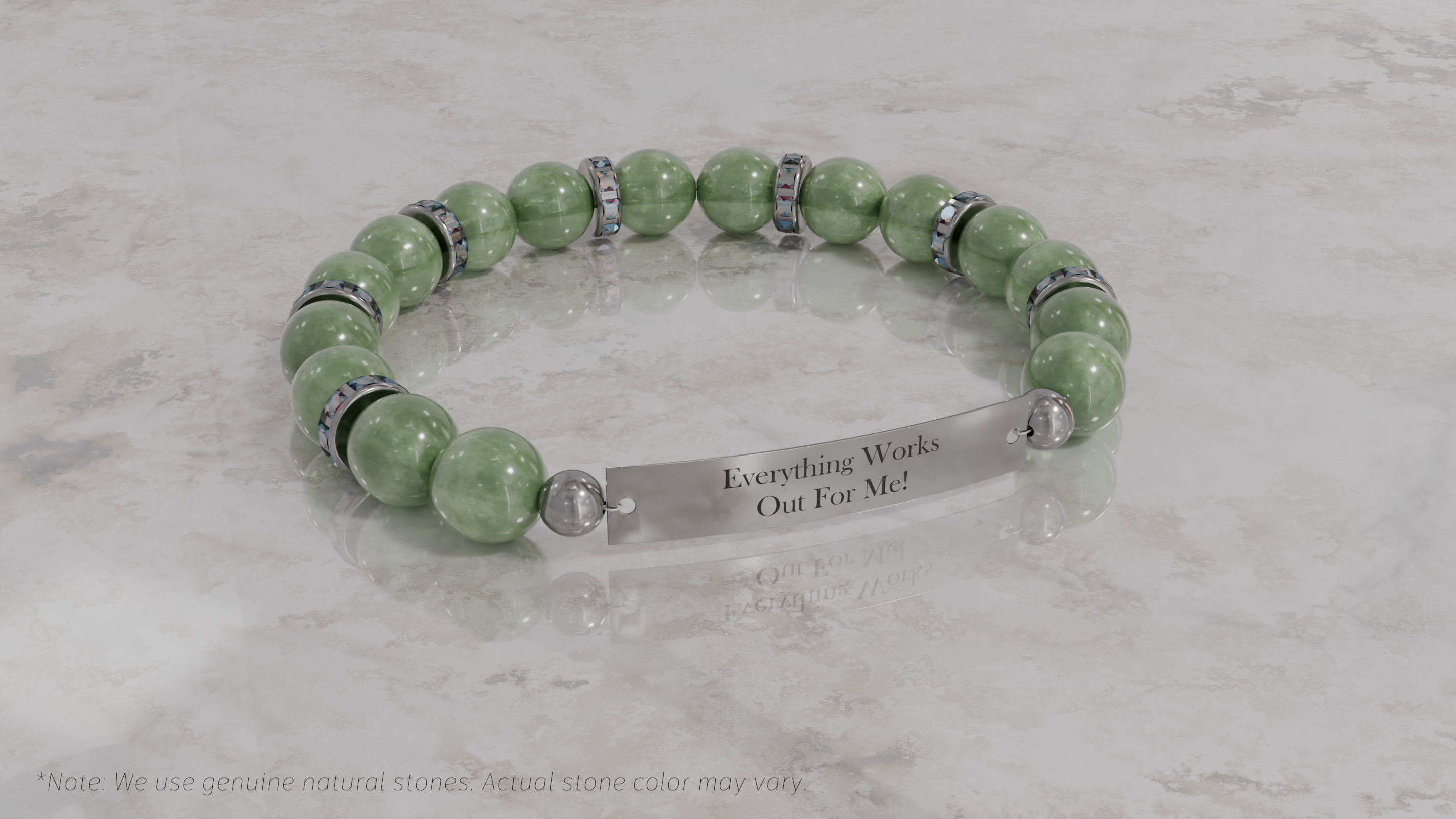 Positive Perspective Green Aventurine Stone Bracelet-Luck