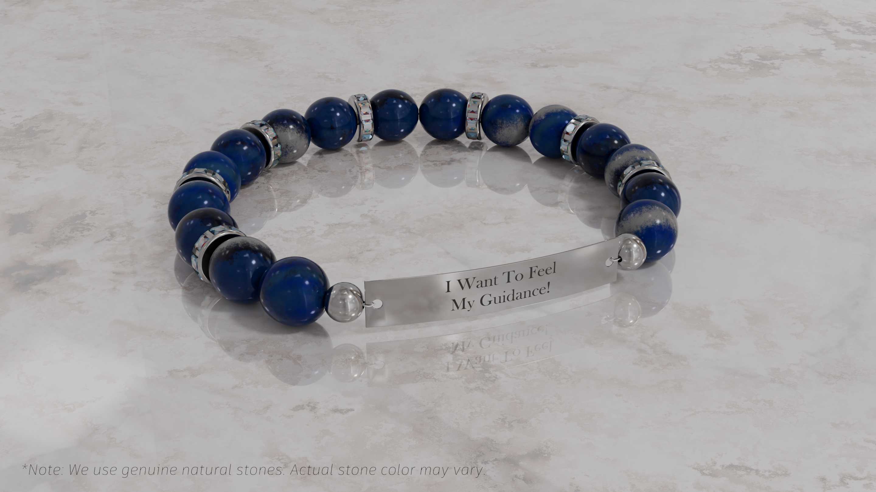 Positive Perspective Lapis Lazuli Stone Bracelet-Wisdom