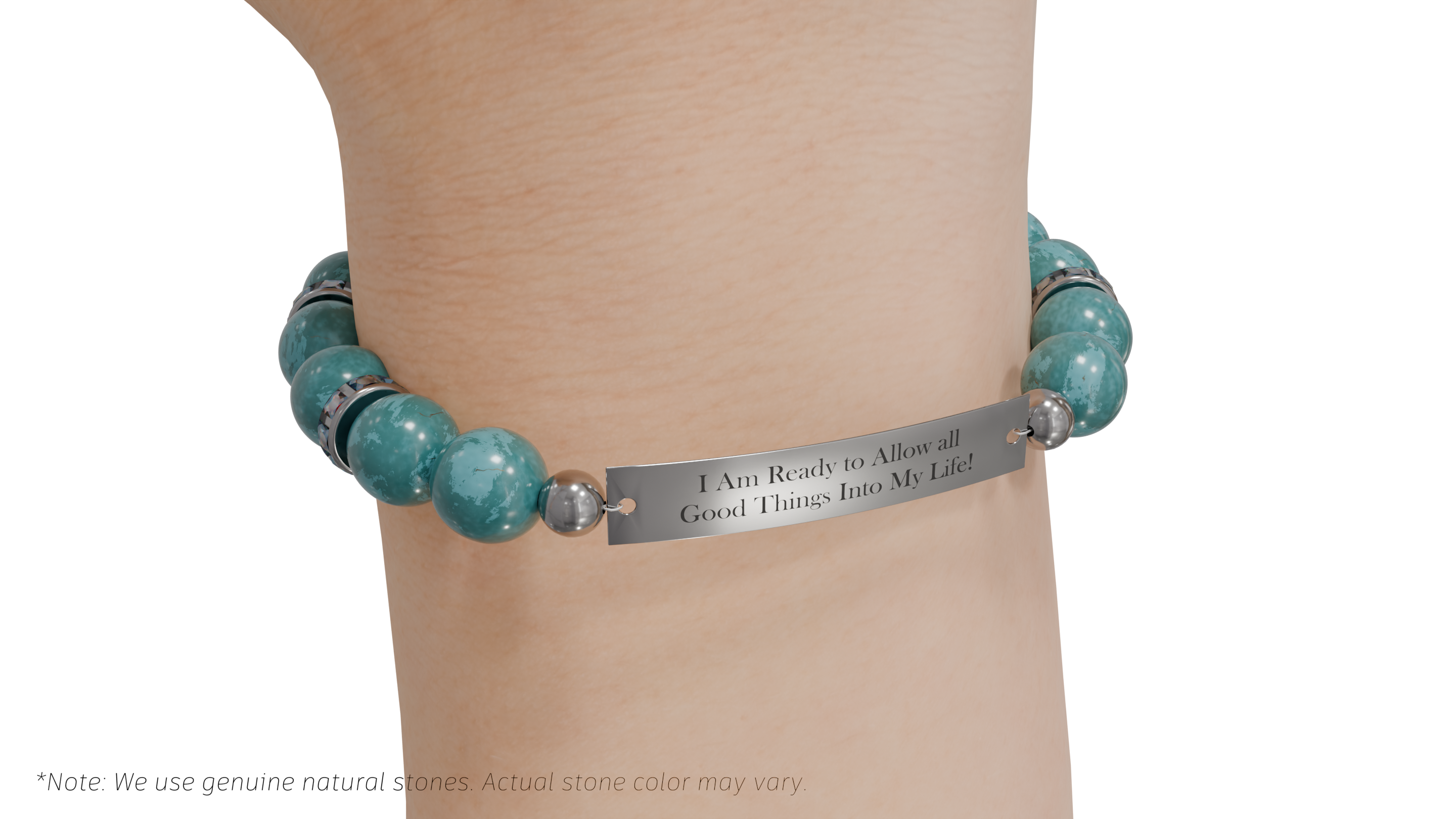 Positive Perspective Ocean Blue Apatite Stone Bracelet- Readiness