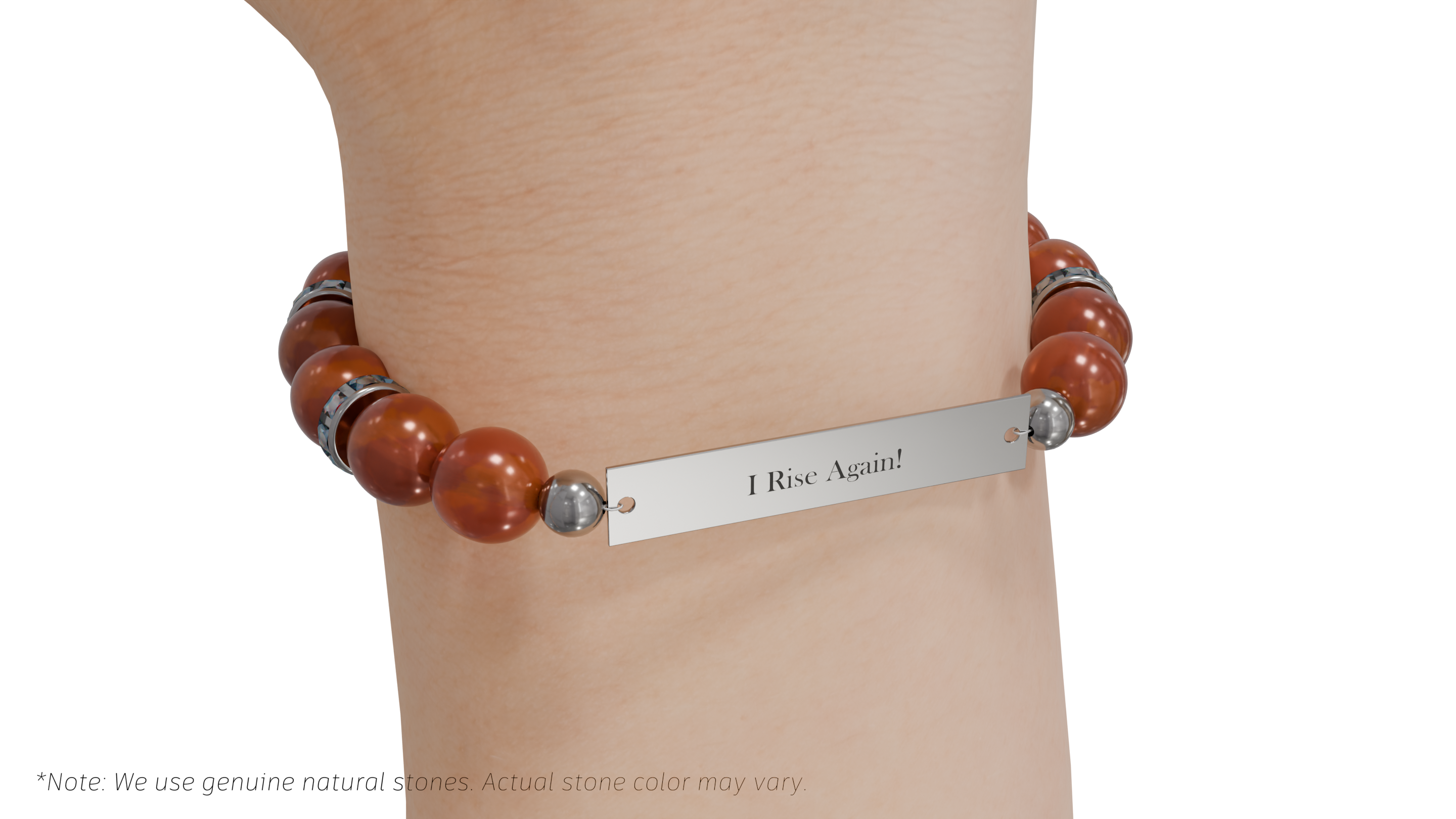 Positive Perspective Carnelian Stone Bracelet-Confidence