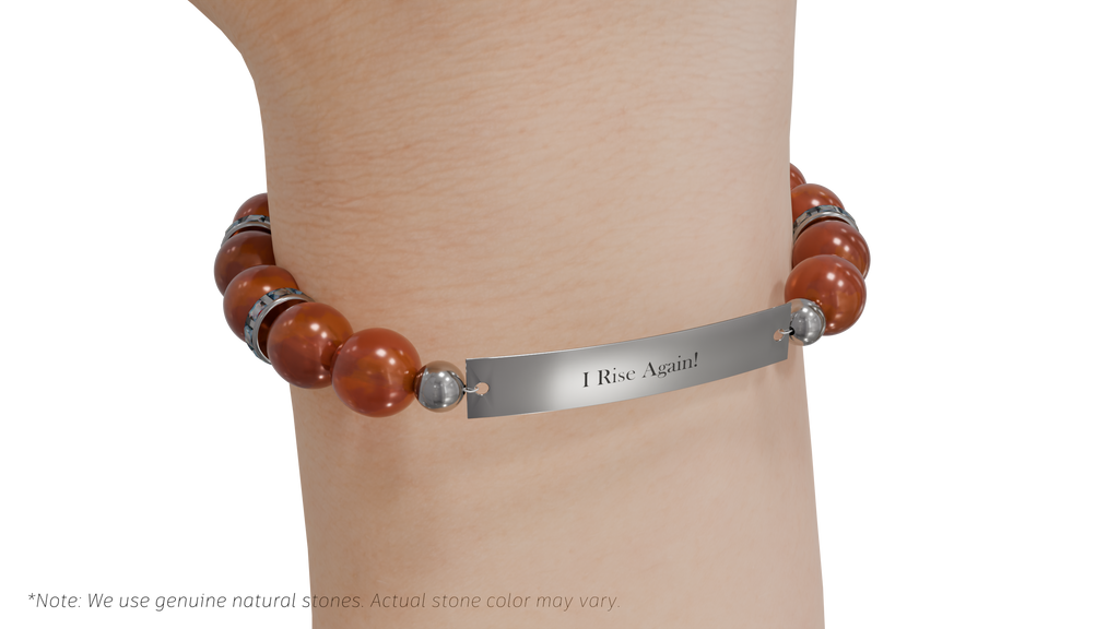 Positive Perspective Carnelian Stone Bracelet-Confidence
