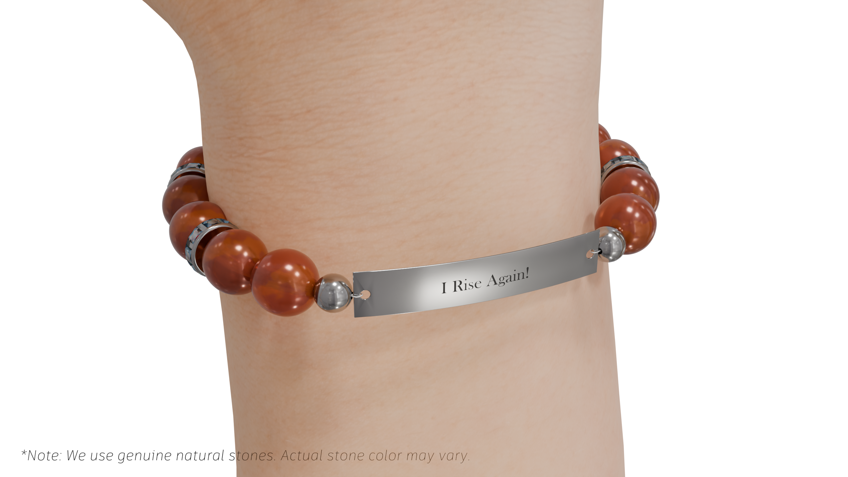 Positive Perspective Carnelian Stone Bracelet-Confidence
