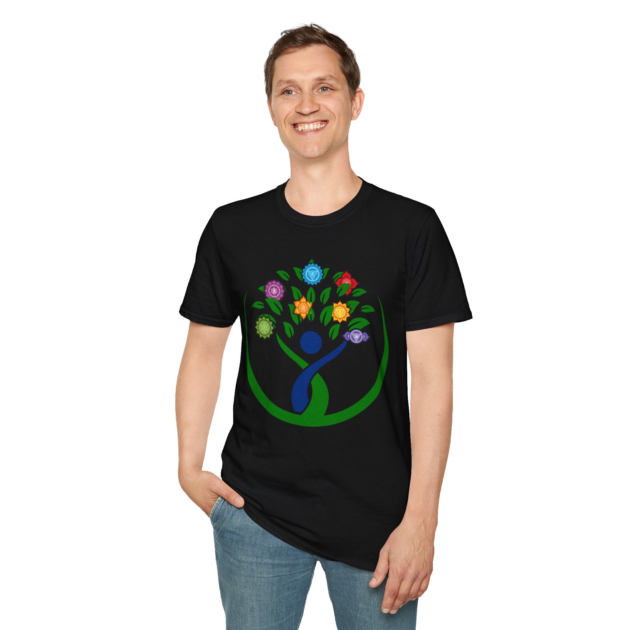 Chakra Tree of Life T-Shirt | Colorful Chakra Stone Design