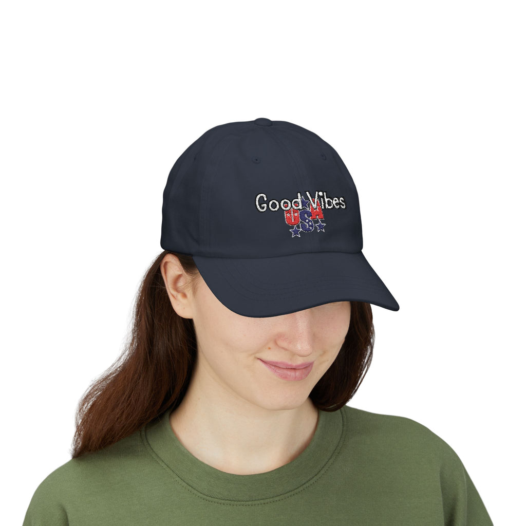 Good Vibes USA Dad Cap — Independence Day Patriotic Hat