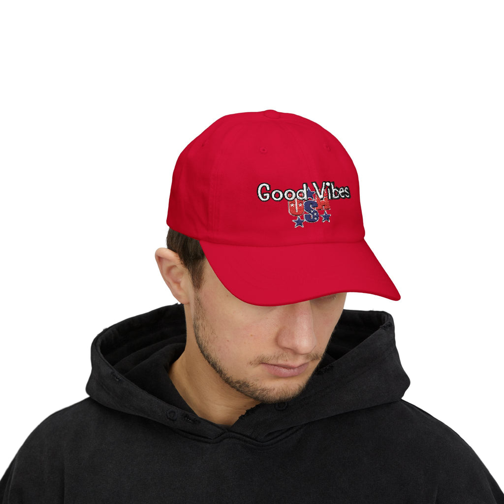 Good Vibes USA Dad Cap — Independence Day Patriotic Hat