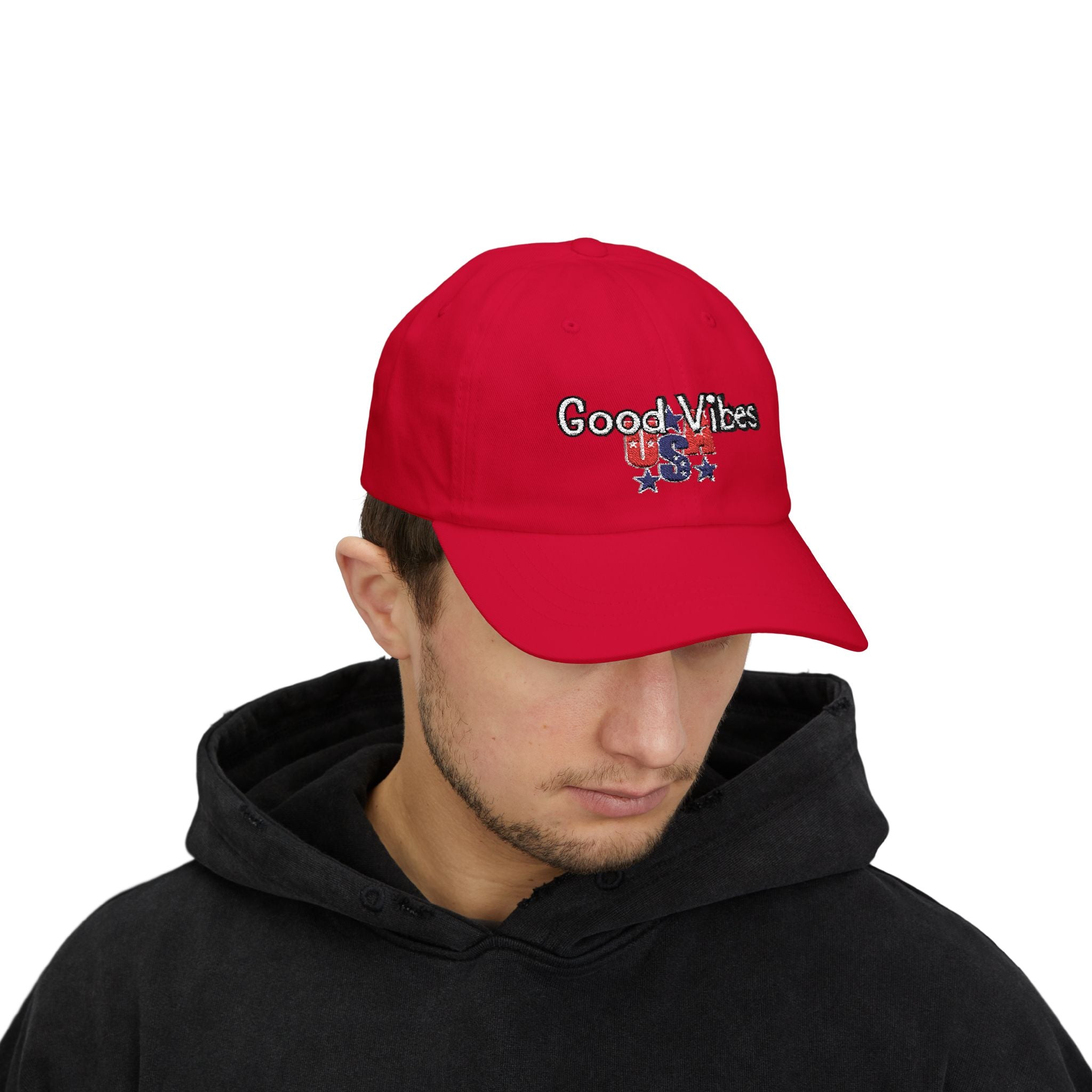 Good Vibes USA Dad Cap — Independence Day Patriotic Hat