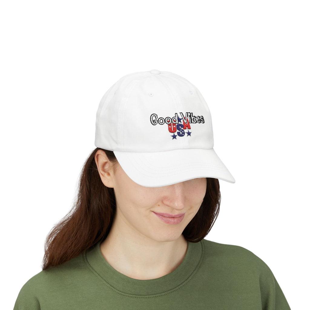 Good Vibes USA Dad Cap — Independence Day Patriotic Hat