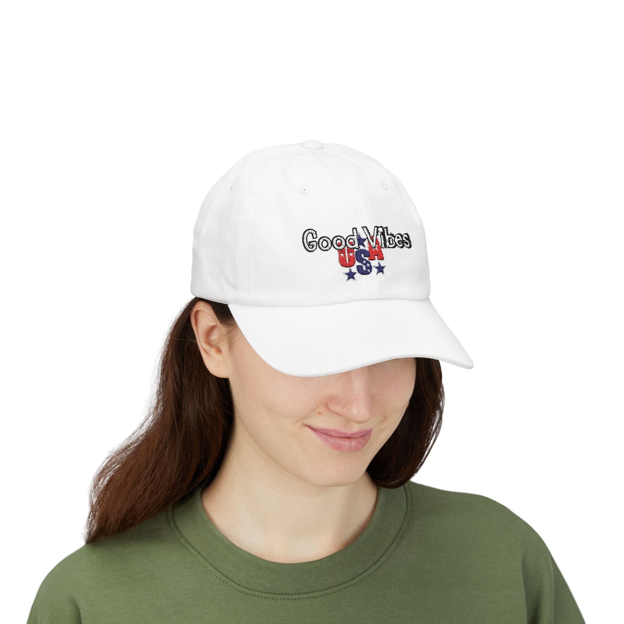 Good Vibes USA Dad Cap — Independence Day Patriotic Hat