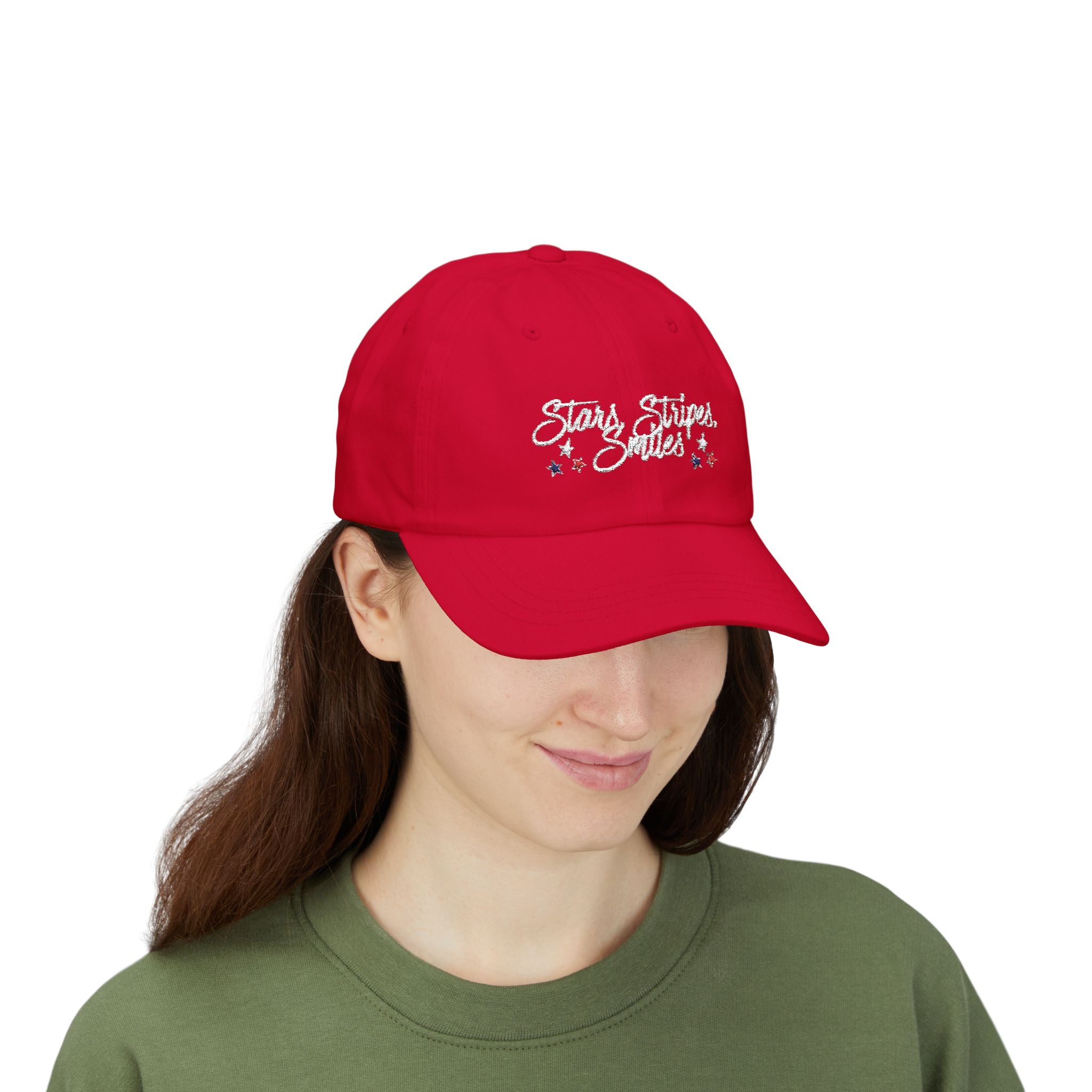 Independence Day Stars & Stripes Smiles Dad Cap