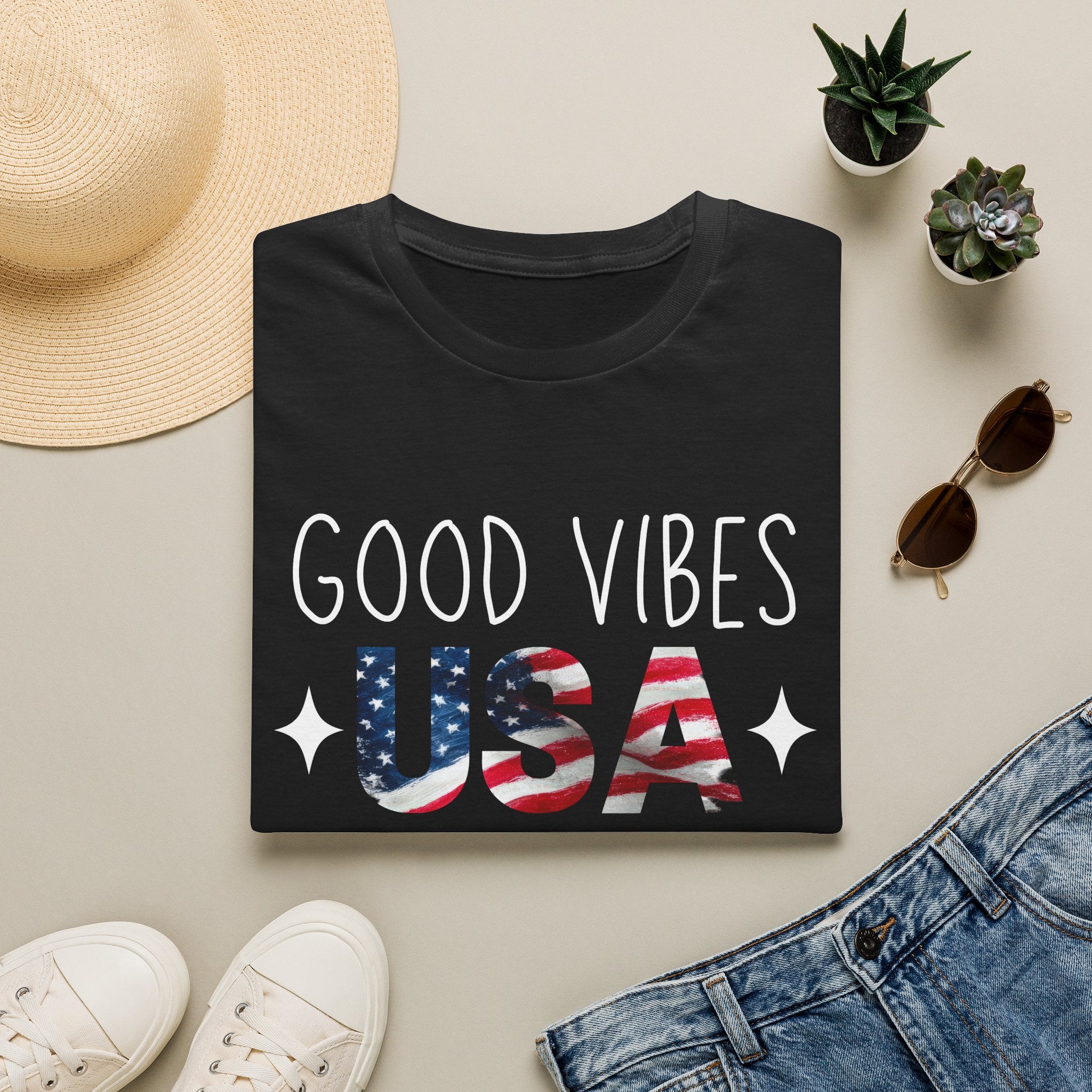 Good Vibes USA Independence Day T-Shirt
