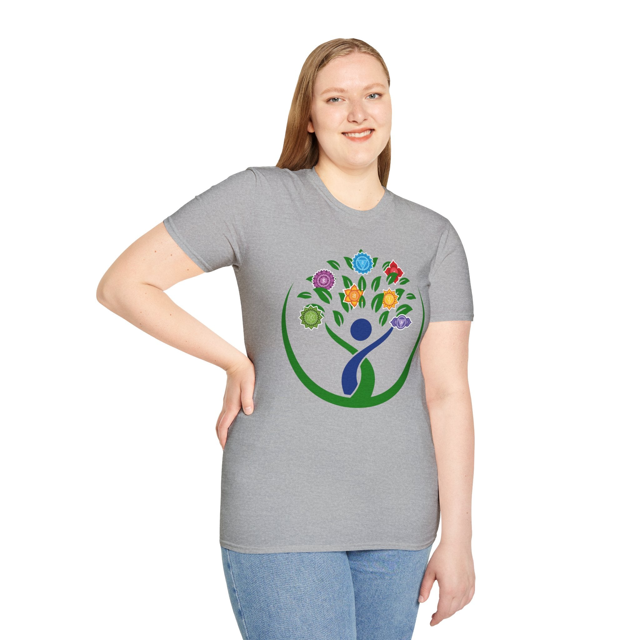 Chakra Tree of Life T-Shirt | Colorful Chakra Stone Design