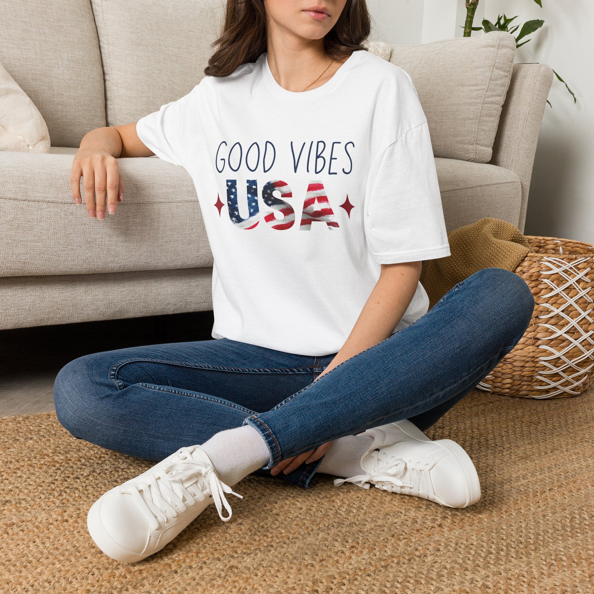 Good Vibes USA Independence Day T-Shirt