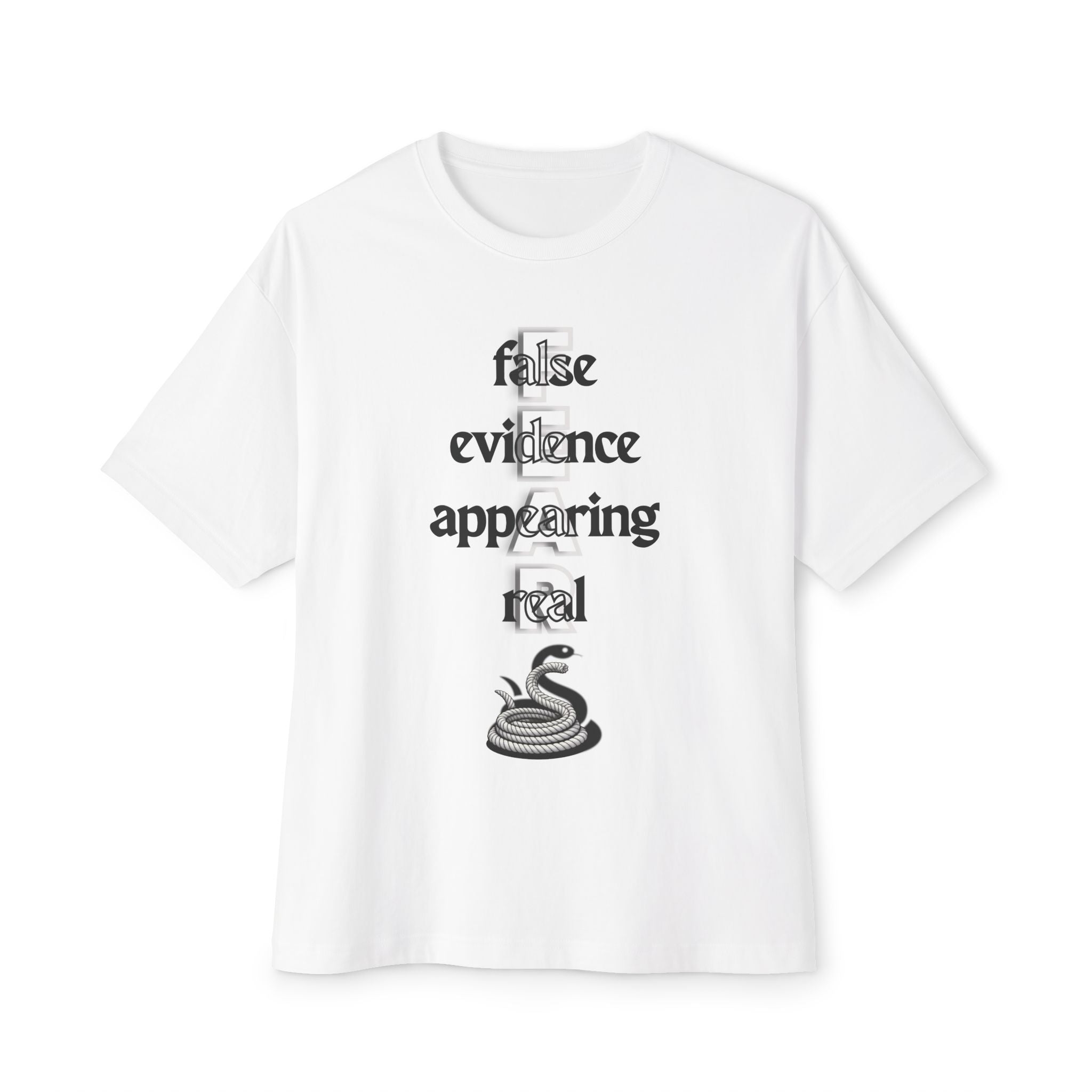 FEAR False Evidence Appearing Real T-Shirt | Mindset Shift Graphic Tee | Motivational Streetwear | Positivity Labs