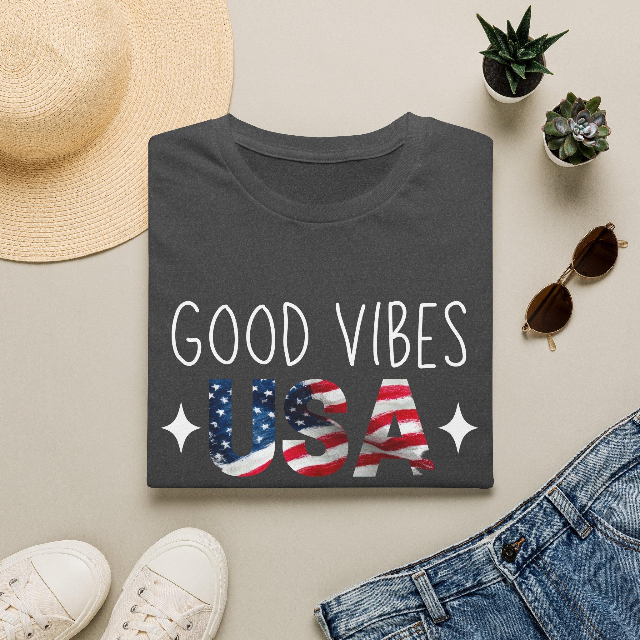 Good Vibes USA Independence Day T-Shirt