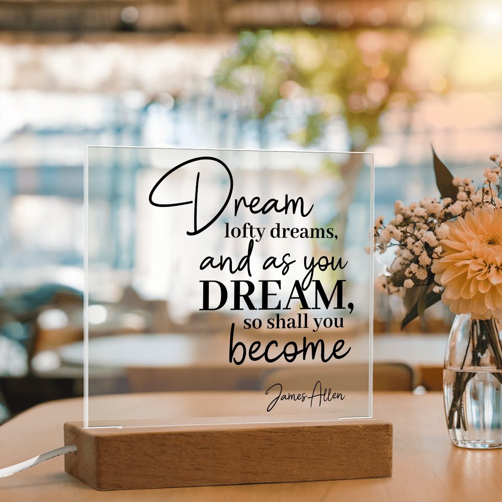 Dream Quote LED Plaque