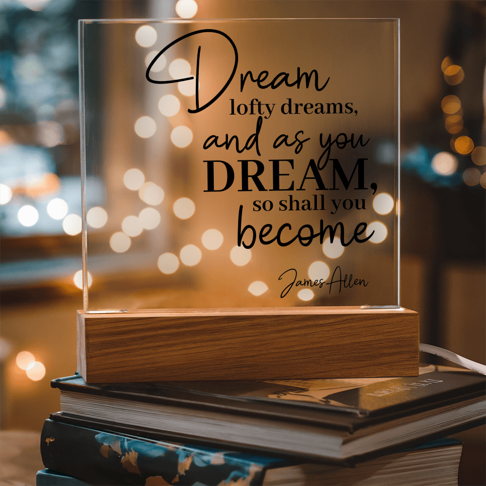 Dream Quote LED Plaque