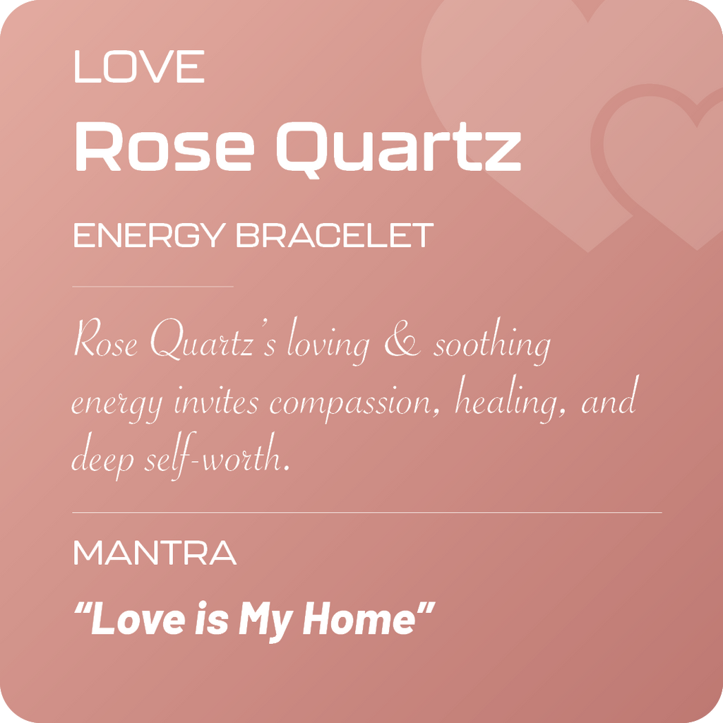 Positive Perspective Rose Quartz Stone Bracelet-Love