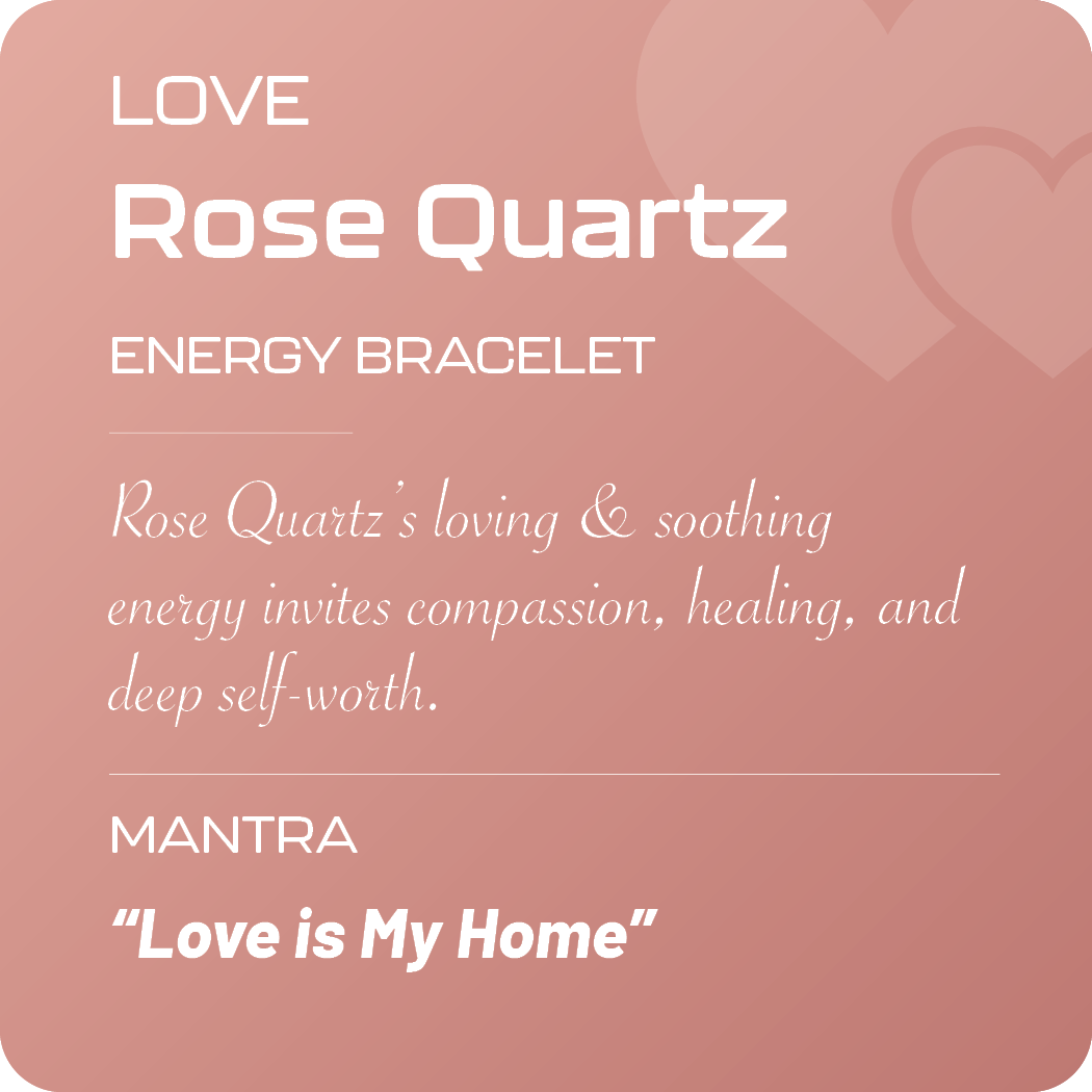 Positive Perspective Rose Quartz Stone Bracelet-Love