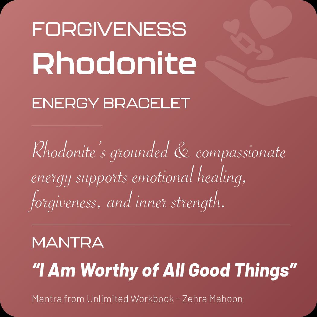 Positive Perspective Rhodonite Stone Bracelet-Worthiness