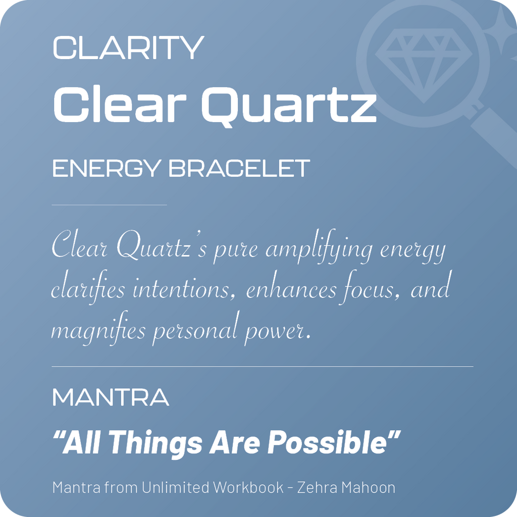 Positive Perspective Clear Quartz Stone Bracelet-Clarity