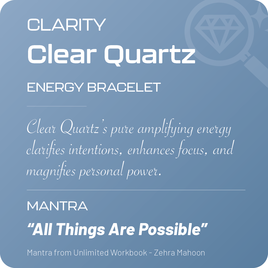 Positive Perspective Clear Quartz Stone Bracelet-Clarity
