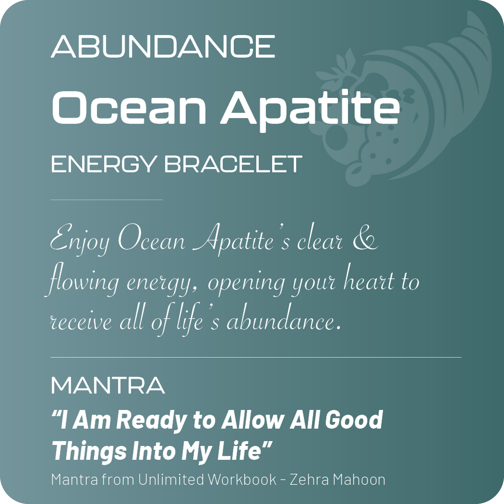 Positive Perspective Ocean Blue Apatite Stone Bracelet- Readiness