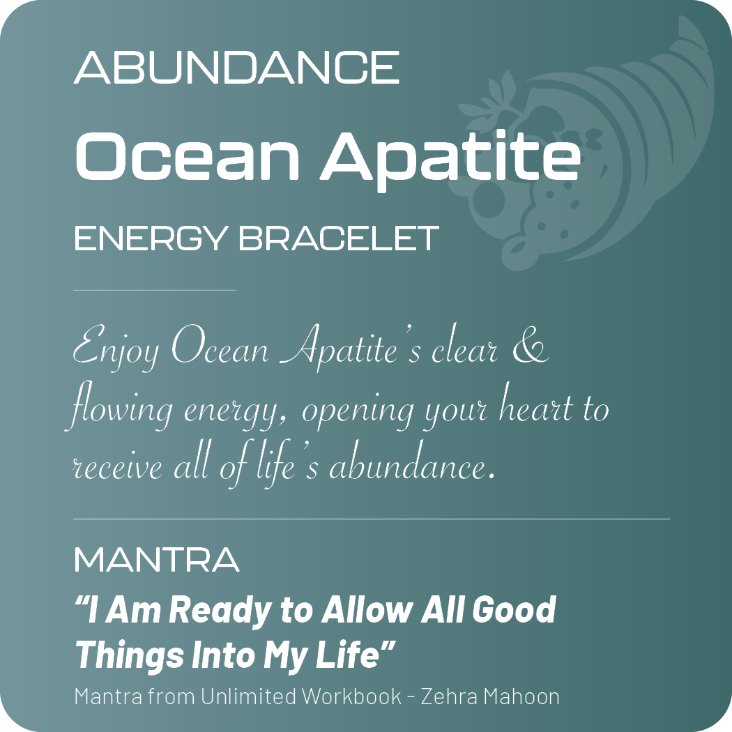 Positive Perspective Ocean Blue Apatite Stone Bracelet- Readiness