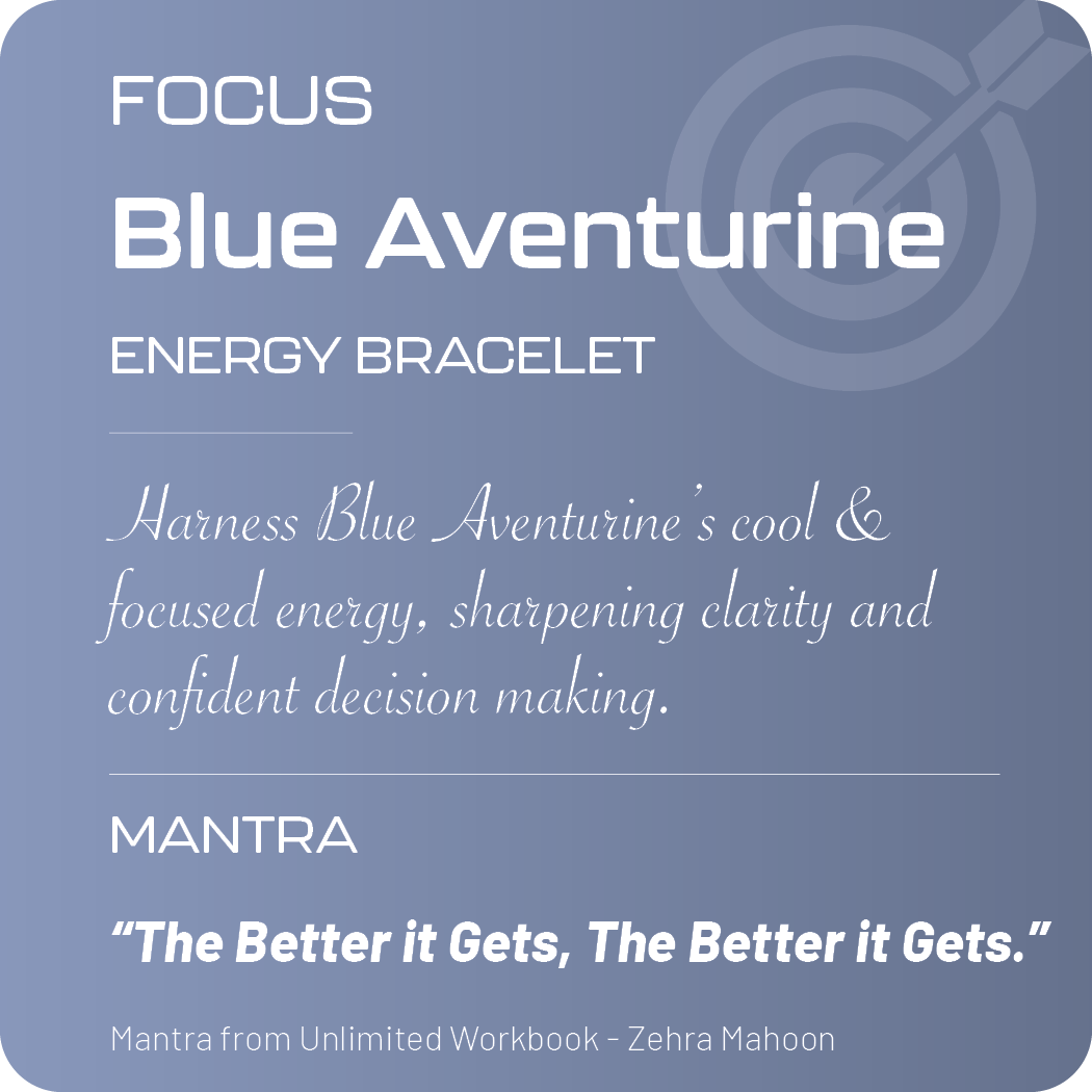 Positive Perspective Blue Aventurine Stone Bracelet-Focus